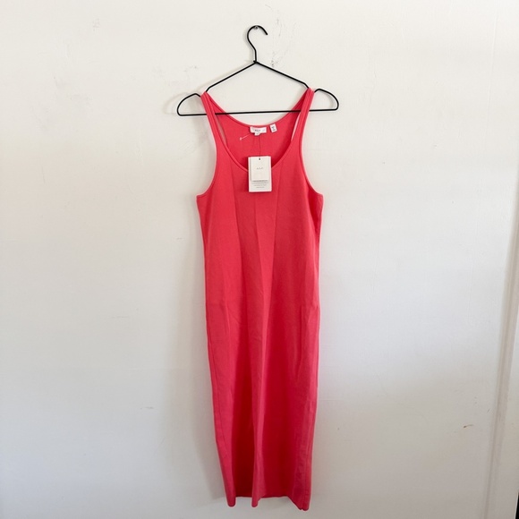 NWT A.L.C. Pink Knit Chase Sleeveless Midi Dress L - Picture 2 of 7